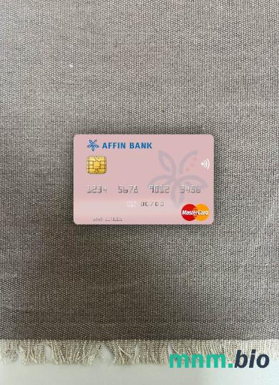 Malaysia Affin bank wygląd zdjęcia mastercard skan PSD + zdjęcie